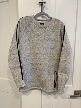 Rebel Star Gray Crewneck Sweatshirt with Black Piping. Size S